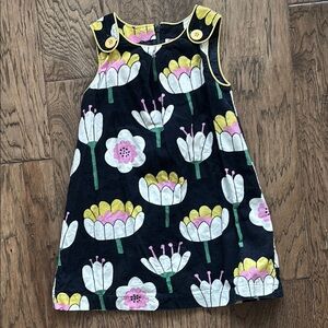 Floral Corduroy Sleeveless Dress